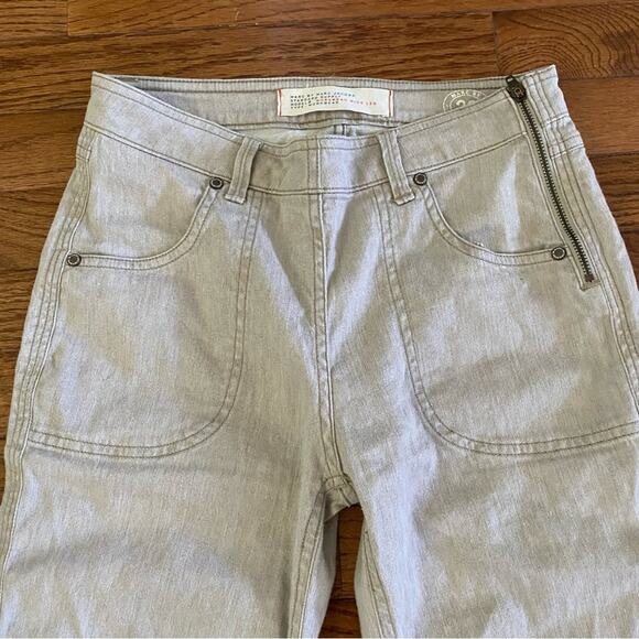 Marc by Marc Jacobs Cal Linen Cotton Workwear Wide Leg Flare Jeans Pants Size 26 - Picture 3 of 14